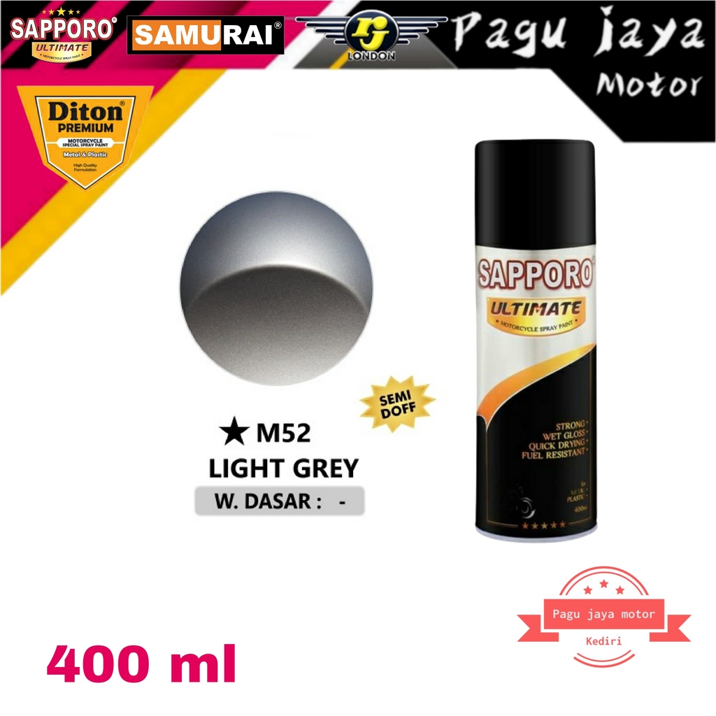 SAPPORO ULTIMATE M52* LIGHT GREY 400ml pilox pilok cat semprot spray paint