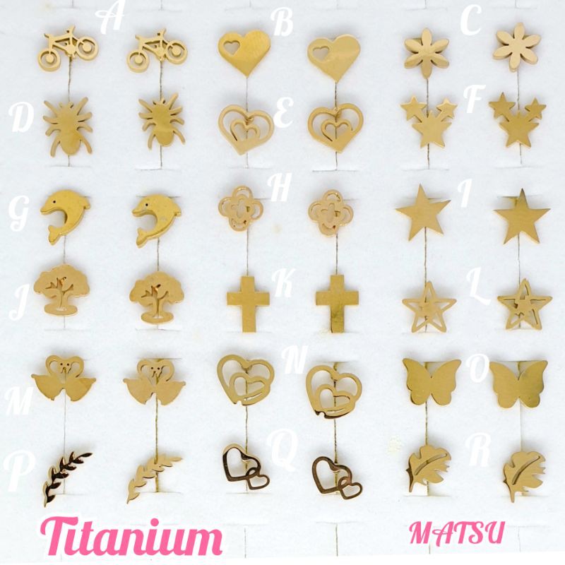 Anting titanium gold giwang Subang!♡MATSU♡