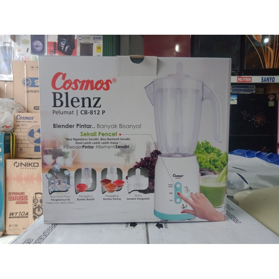 COSMOS Blender Plastik Blez Pintar 1,5 Liter CB 812 P -  Garansi Resmi 1 Tahun