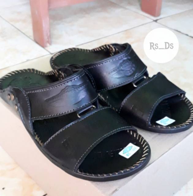 Sandal Pria Kulit Asli Harley Davidson Selop Full Kulit Casual Santai