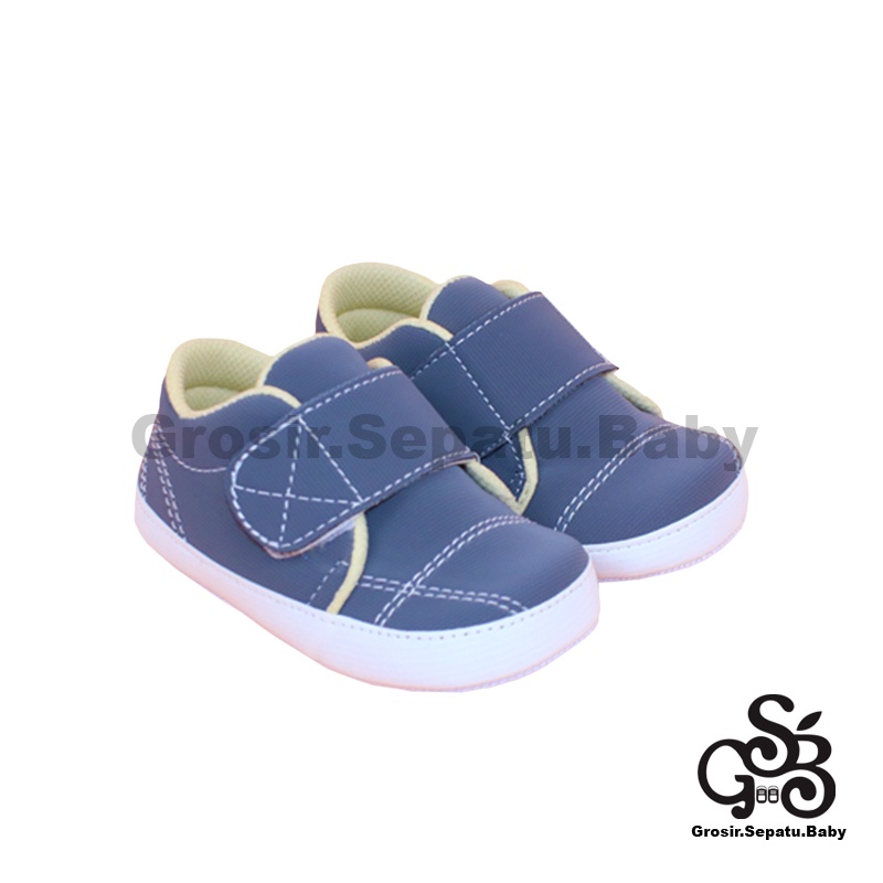 Prewalker - Sepatu Bayi - Baby Shoes | 2-12 bulan | Simple Classy ABU casual polos ringan &amp; fleksibel