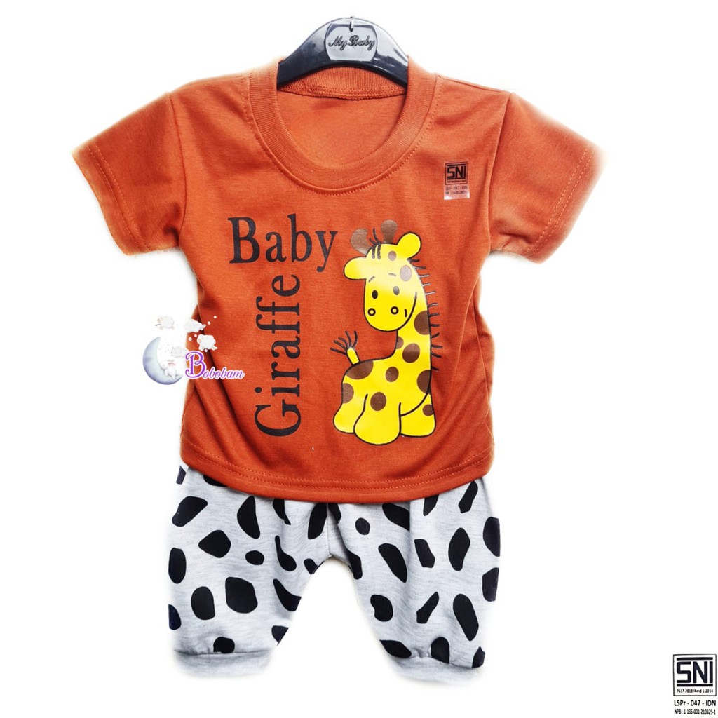 BAJU BAYI  KAOS JERAPAH SETELAN ANAK LAKI-LAKI / SETELAN ANAK HARGA GROSIR