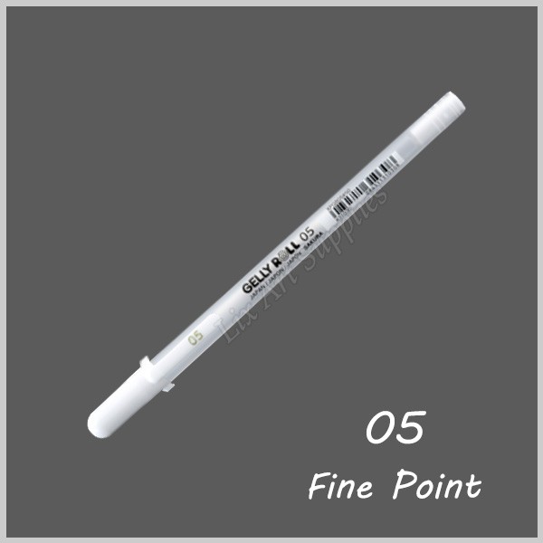 

Sakura Gelly Roll Ink Pen White 0.3mm (05) - Fine Point / White Pen