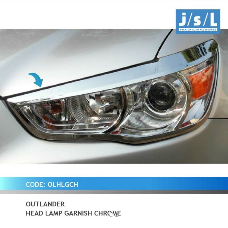 garnish lampu depan Outlander chrome/ head lamp garnish chrome jsl