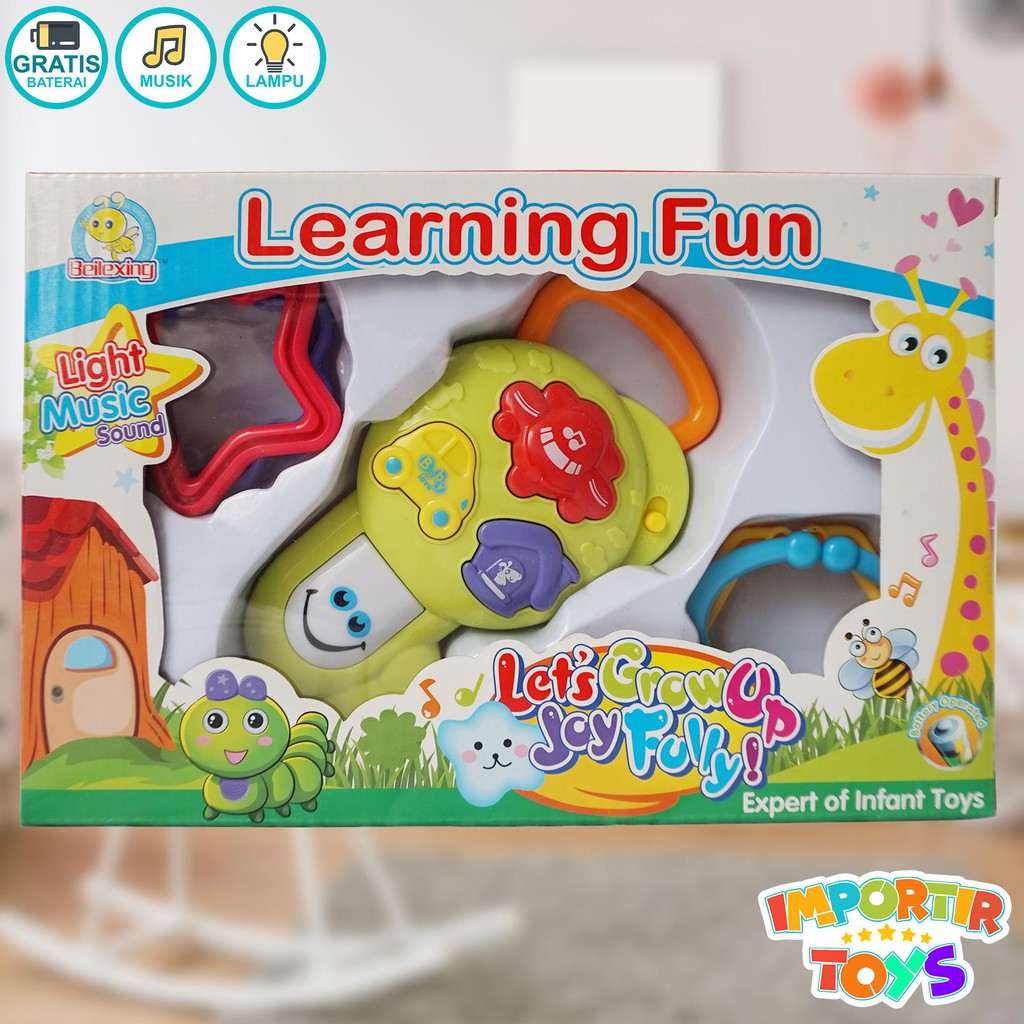 Mainan Edukasi Bayi Happy Buddy dengan Musik Lucu dan Lampu