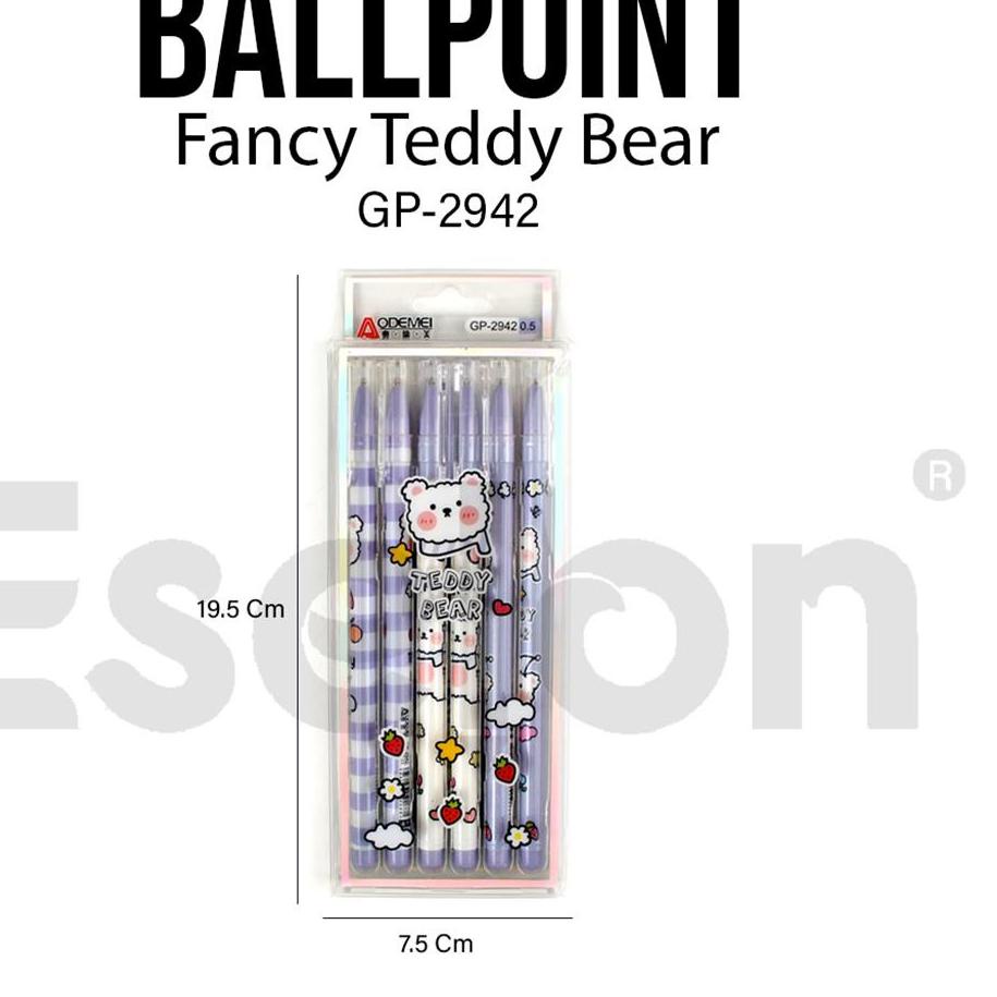 

Update - 12pcs Pulpen Gel Teddy Bear 2942 / 1pack Pulpen Gel Fancy