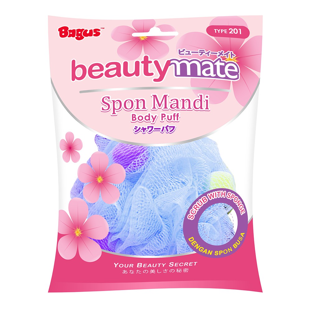 Bagus Busa Spons Mandi Beautymate Shower Puff Sponge 201