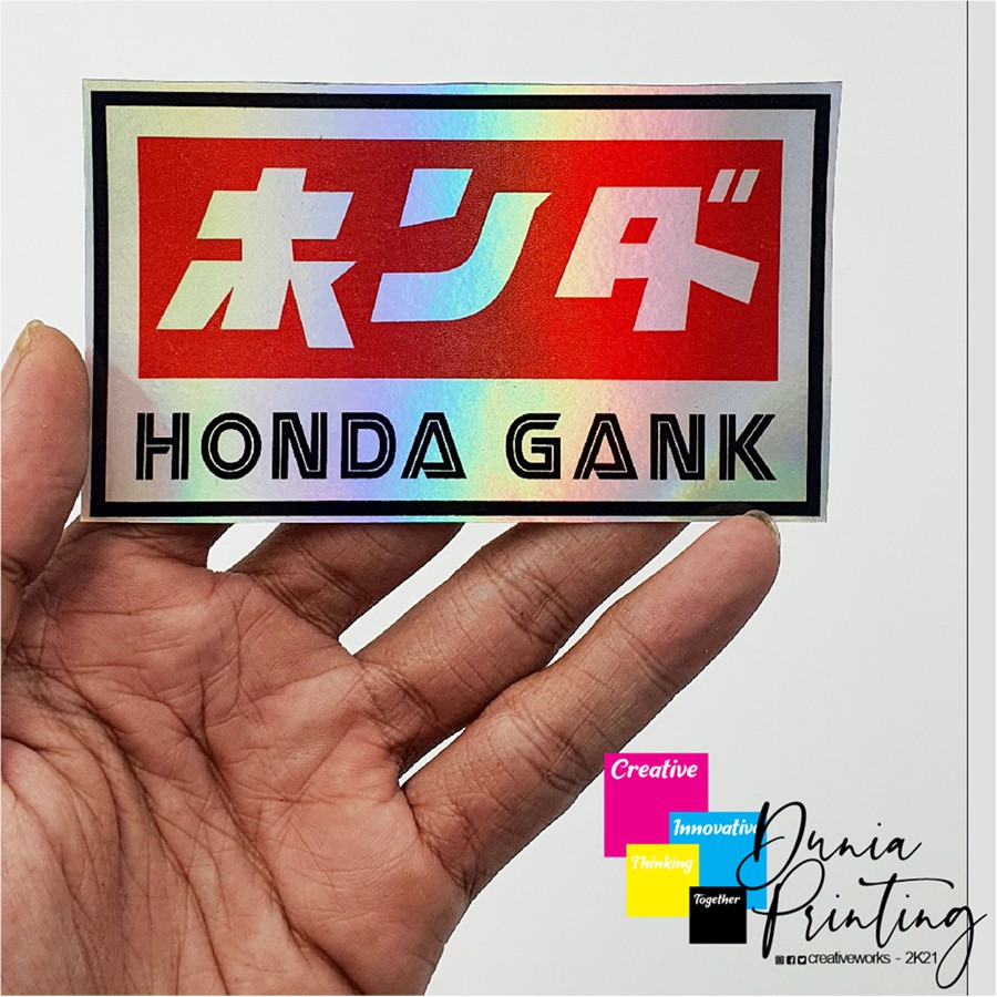 Stiker Sticker Honda Gank Hologram Printing Stiker Motor Herex CB GL