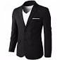 Blazer Pria List Putih Slimfit Casual Modern