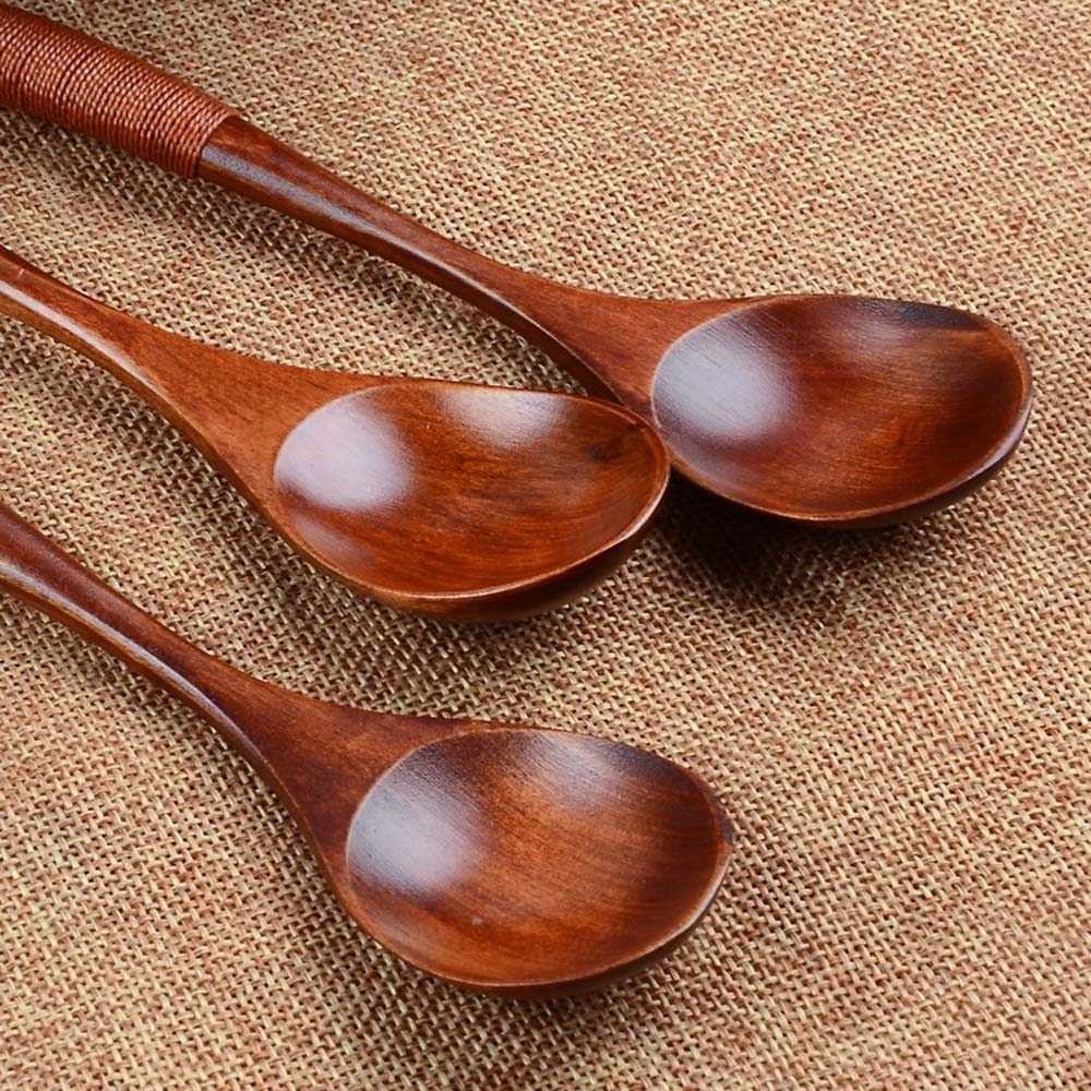 Hot Promo ! Novelty Sendok Makan Centong Sayur Bahan Kayu Wooden Spoon - RR-20