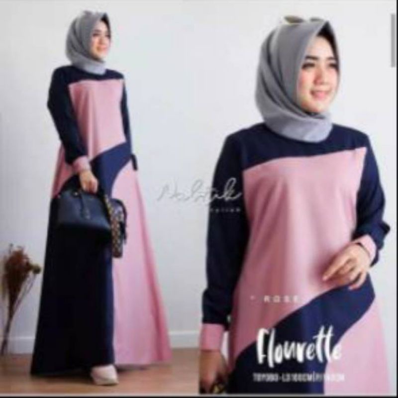 Flonrette maxi dress fashion muslim remaja wanita