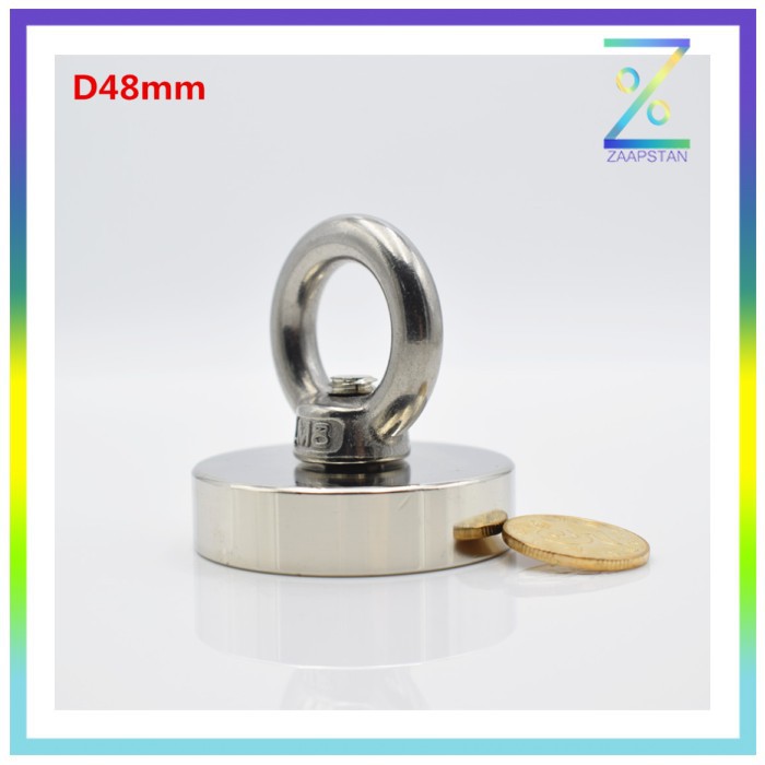 Strong Neodymium Magnet Model Bulat 48mm 50-100KG - TN6 - Silver