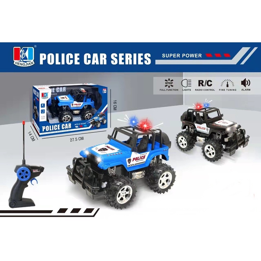 RC MOBIL JEEP POLICE / MINI CAR JEEP POLICE REMOTE CONTROL (warna hitam)