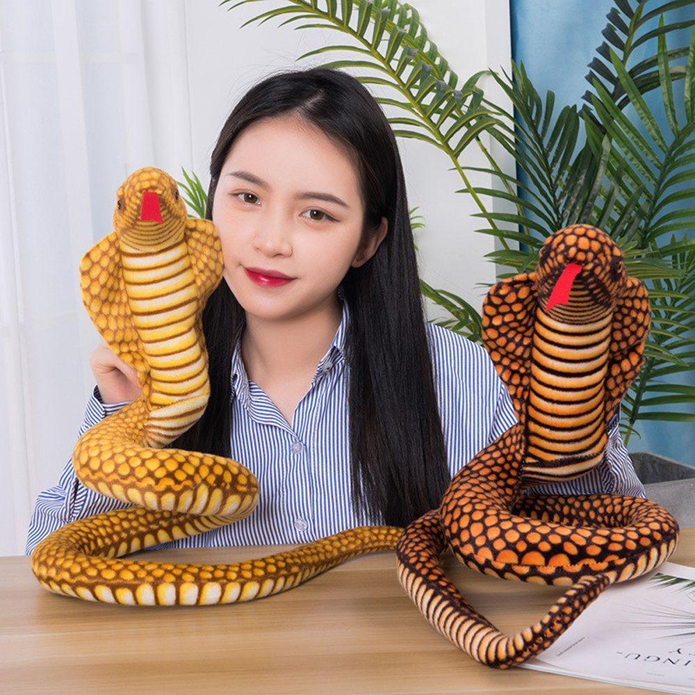 Needway Simulasi Ular Mainan Mewah Hadiah Ulang Tahun Mainan Anak Mainan Anak Lembut Permukaan Halus Dekorasi Rumah Hadiah Anak Ular Python Tricky Prank Boneka Hewan