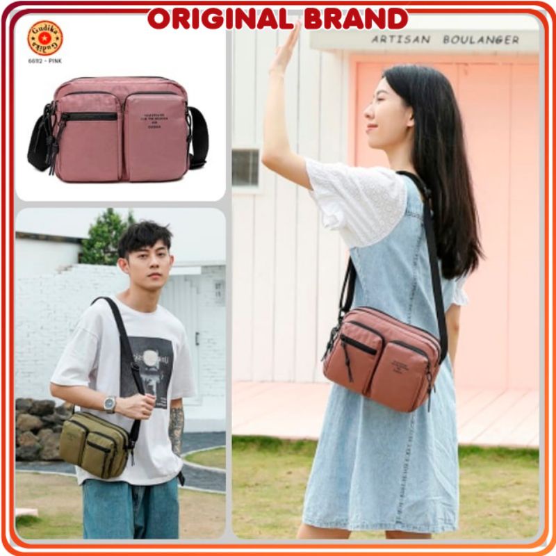 GUDIKA 66112 Original - Tas Selempang Gudika Kece Anti Air Kekinian Cewek Cowok Bisa COUPLE Import bahan nilon waterproof terbaru - pasangan - couple - kapel - kopel - tas wanita - tas pria - slingbag - tas bahu - tas slempang - tas - bag - tas gudika bag