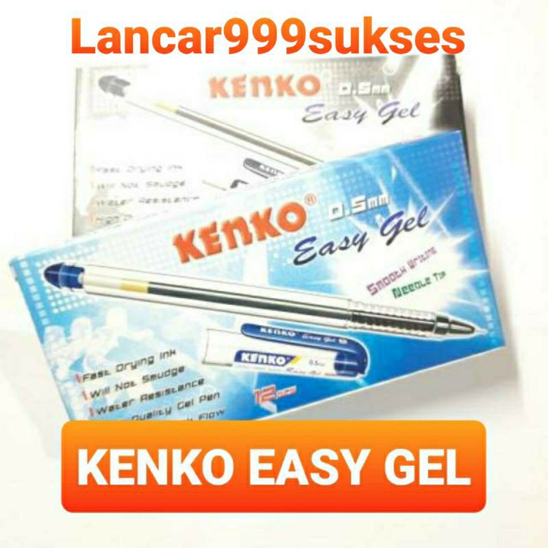 

Pulpen kenko easy gel 0.5 mm fast drying ink