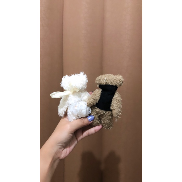 Promo Boneka Sepasang Teddy Bear Kostum Wedding Kecil Lucu Terbaru