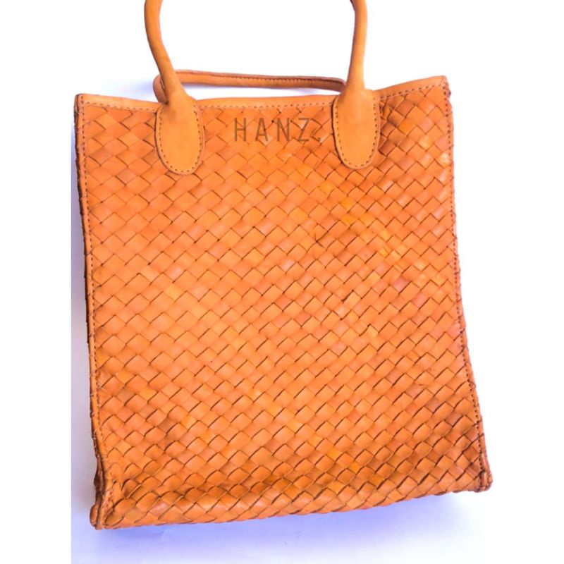 Totebag Tas Anyam Kulit Besar