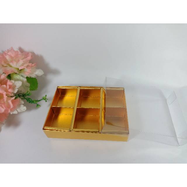 Box Cokelat praline sekat 6/Kotak Coklat Praline