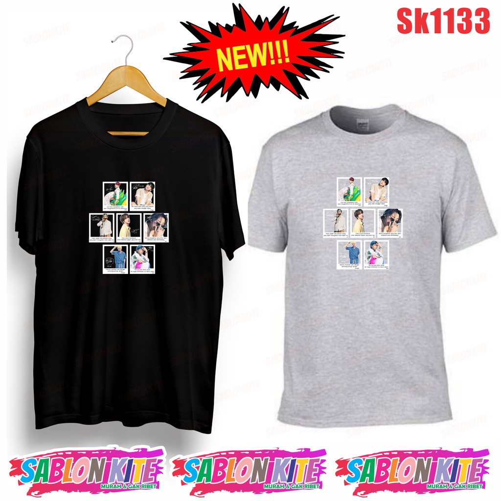 MURAH!!! KAOS KPOP FULL MEMBER QUOTES SK1133 PERMISSION TO DANCE JH V JK JIMIN JIN RM SG