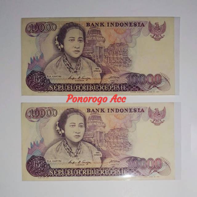 (Gress/XF/Bersih)  Uang kuno 10rb kartini 10000 rupiah kartini 10000 kartini rp.10rb kartini