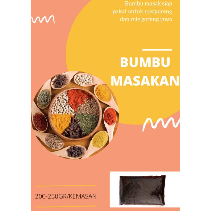 

Bumbumasakan nasi goreng dan mie goreng