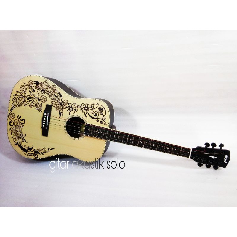 Gitar Akustik Cort ad810  original custom neck tanpa utuh tanpa sambung