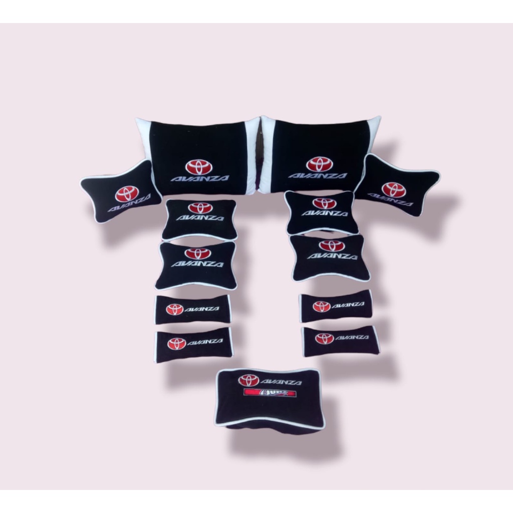 AKSESORIS MOBIL AVANZA BARU BANTAL LEHER MOBIL BANTAL SET MOBIL SANDARAN JOK MOBIL