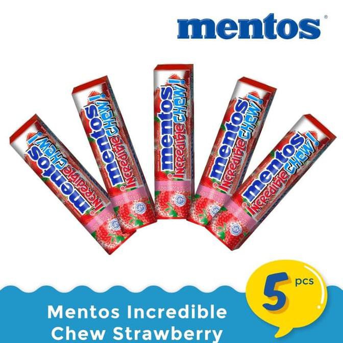 

Ayo Promo Mentos Incredible Chew - Strawberry (5 pcs) Murah