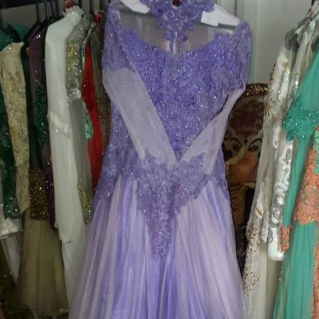 Preloved Gaun kebaya Ungu Muda