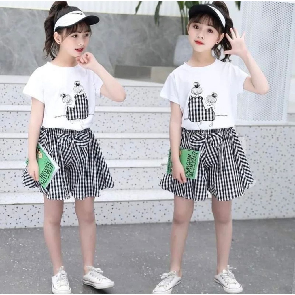 SETELAN BAJU ANAK PAKAIAN ANAK PEREMPUAN TERKINI DN TEMURAH SETELAN ROK ELEPHANT 1-5 TAHUN