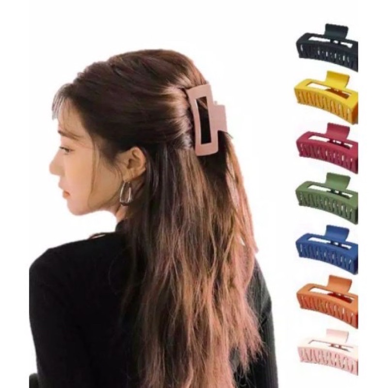 DELUNASHOP_ACC JEPITAN JEDAI JEPIT RAMBUT SALON KOREA MODEL KOTAK PERSEGI BOLONG 8,5CM  JEDAI SALON GAYA KOREA BENTUK KOTAK