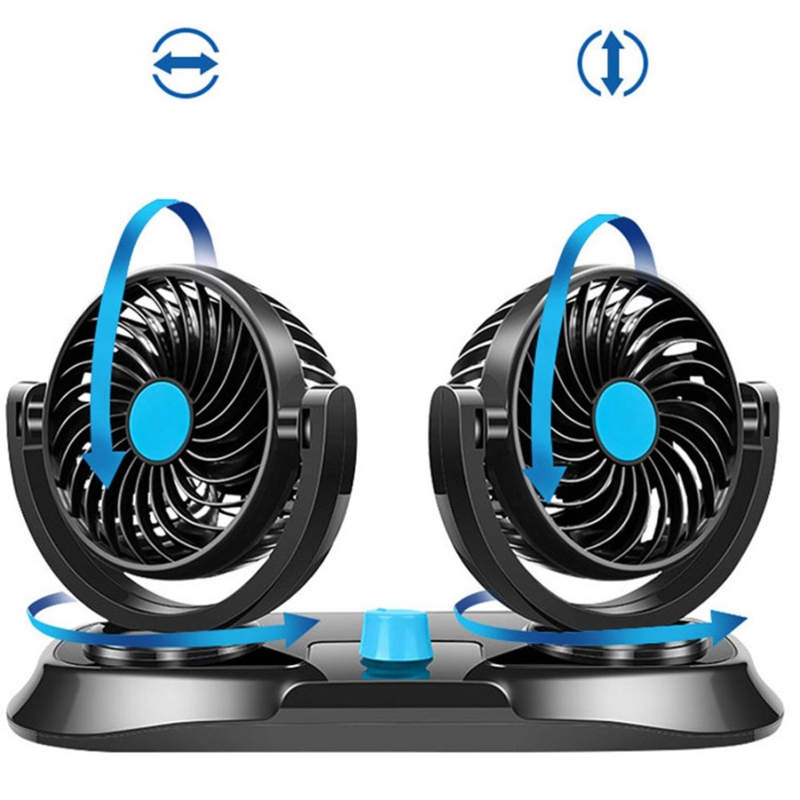 Kipas Angin Mobil Car Cooling Double Fan Kipas Angin Mobil 12 Volt