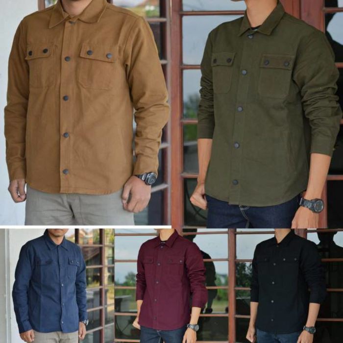 Jaket semiparka pria hijau army / Semi parka - Semi parka hijau army