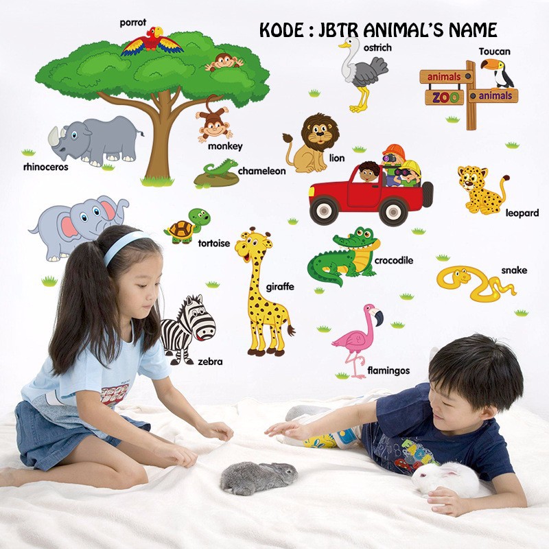 WALLSTICKER WALL WALLSTIKER STICKER STIKER TEMPELAN HIASAN DINDING BINATANG ANIMAL KAMAR RUANG TIDUR ANAK ANAK PREMPUAN COWOK CEWEK DEKORASI RUMAH POHON MOBIL MERAH B 20 TEMPELAN DEKOR DECOR TEMBOK KERAMIK KRAMIK PINTU JENDELA KACA LEMARI