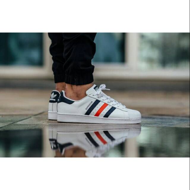 Adidas Superstar Strip France 100% Original