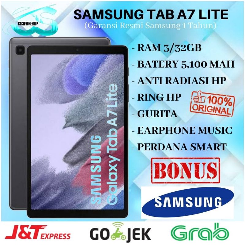 SAMSUNG TAB A7 LITE RAM 3/32 GARANSI RESMI SAMSUNG INDONESIA