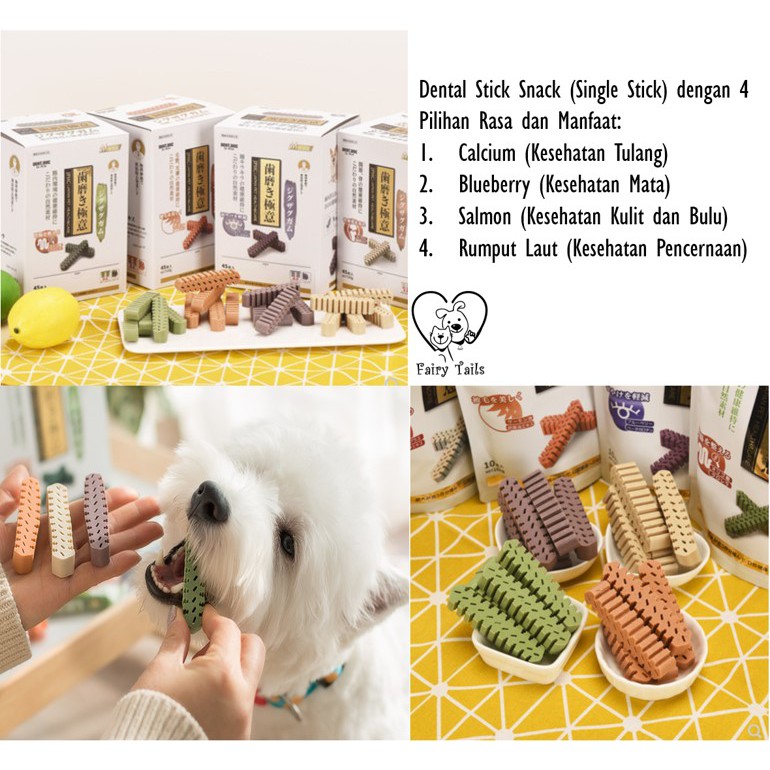 Dent.doc Single Cleaning Teeth Sharkbone Stick dent.dog | Chew Stick Kunyah Untuk Gigi Sehat | Snack Anjing