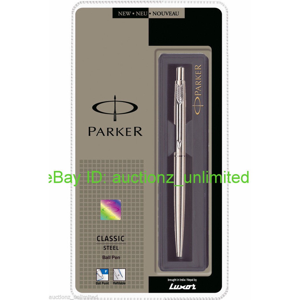 

Parker Classic Stainless Steel CT Ball Pen BP 100% ORIGINAL Blue