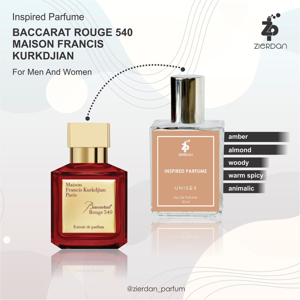 Zierdan Inspired Parfum Bkrt Rog 54 Extrait De Parfume Farfum Minyak Wangi Pria Wanita Unisex