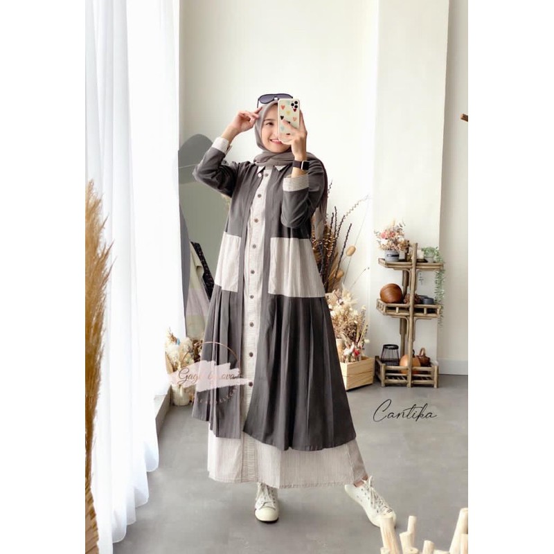 CANTIKA SET GAGIL BY OVA & NOLA JUMBO DRESS