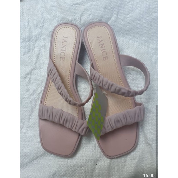 Sandal Hak Tahu 2 Ban Kerut Import JNC 3305