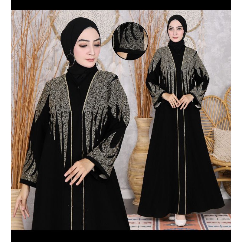 GAMIS ABAYA BORDIR JUMBO / GAMIS TURKI ABAYA / GAMIS BORDIR