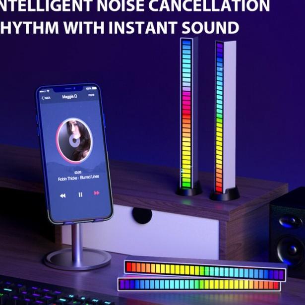 RGB LED32 Lamp Beads Voice-activated Lights Colorful Audio Spectrum Dynamic Mode Indicator Bar