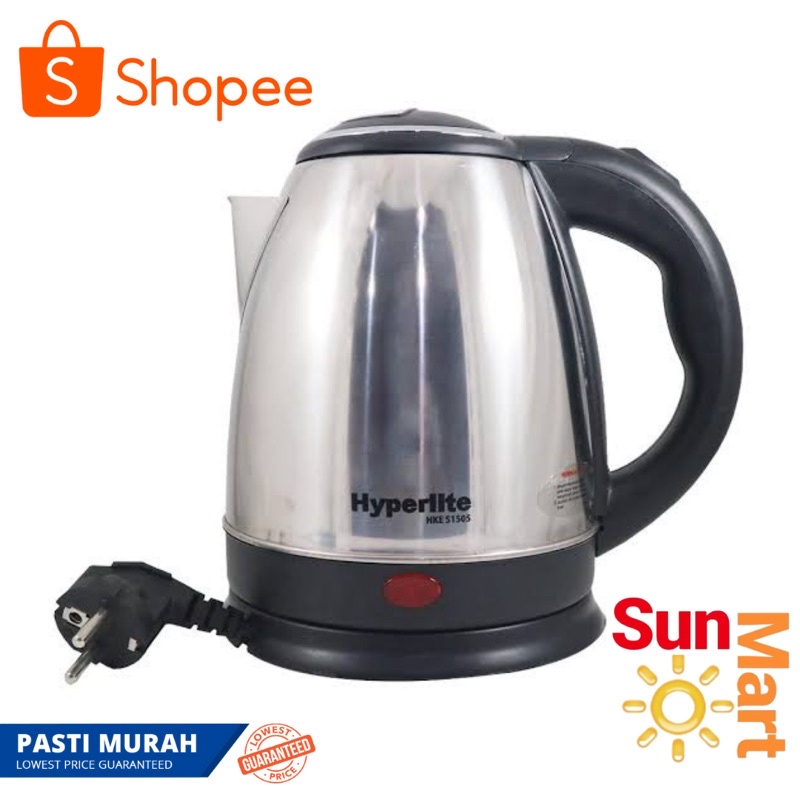 Hyperlite Kettle Listrik 1.5L Teko Listrik Pemanas air Hyperlite 1.5 L