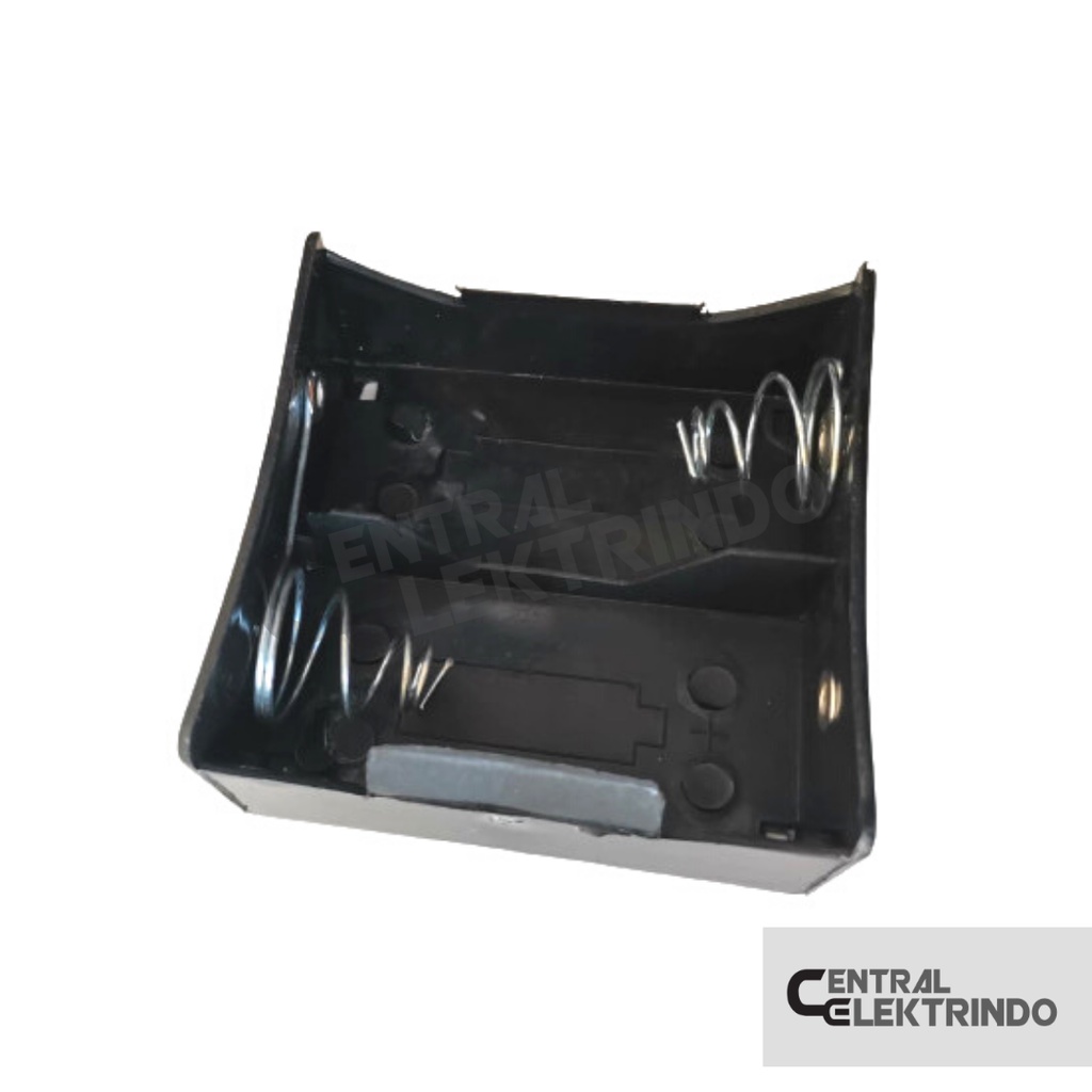 Tempat Baterai BESAR isi 2 Box Baterai isi 2 BESAR Hitam R20 ABC Besar