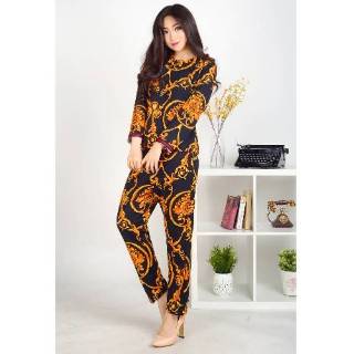 Setelan blouse celana  batik  versace chanel gucci cantik 