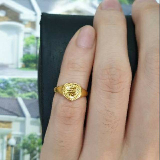 Ring Child Jewellery Hadiah istimewa Cincin Anak Huruf Gold Emas asli