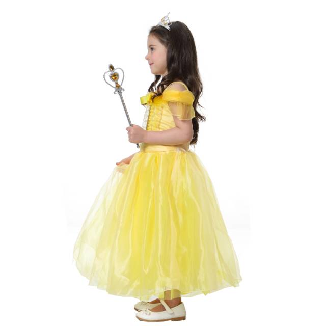 PRINCESS BELLE DRESS / KOSTUM GAUN BAJU PESTA ANAK IMPORT