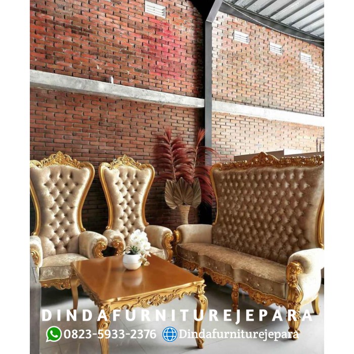 Set sofa tamu mewah - Set sofa tamu syahrini jati - sofa tamu syahrini